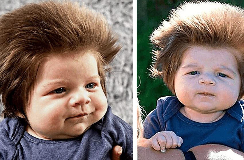  Remember a 2-month-old baby with thick hair. What a baby looks like now