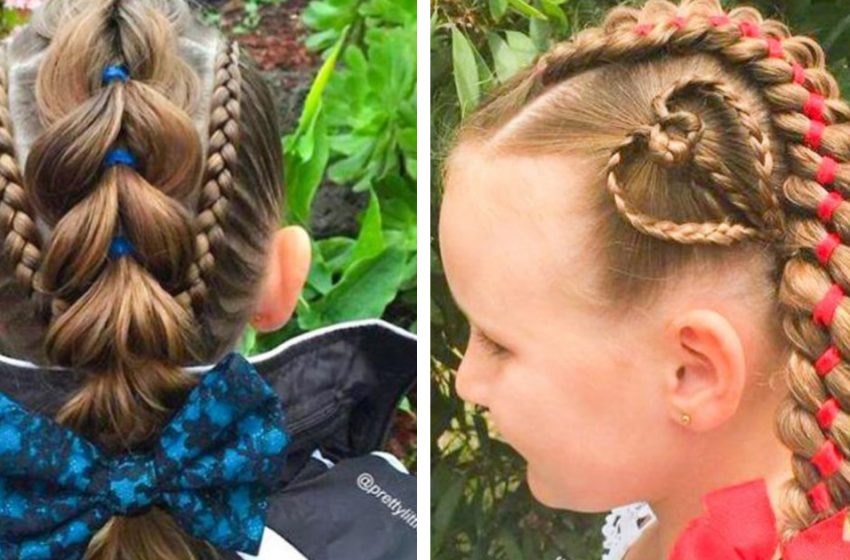  This little girl always has beautiful and original hairstyles